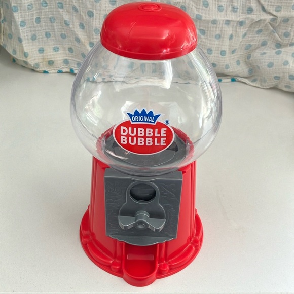 Dubble Bubble Red Gumball Dispenser Machine Toy plastic vintage style - Picture 1 of 12